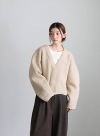 ブークレーVネックショートカーディガン