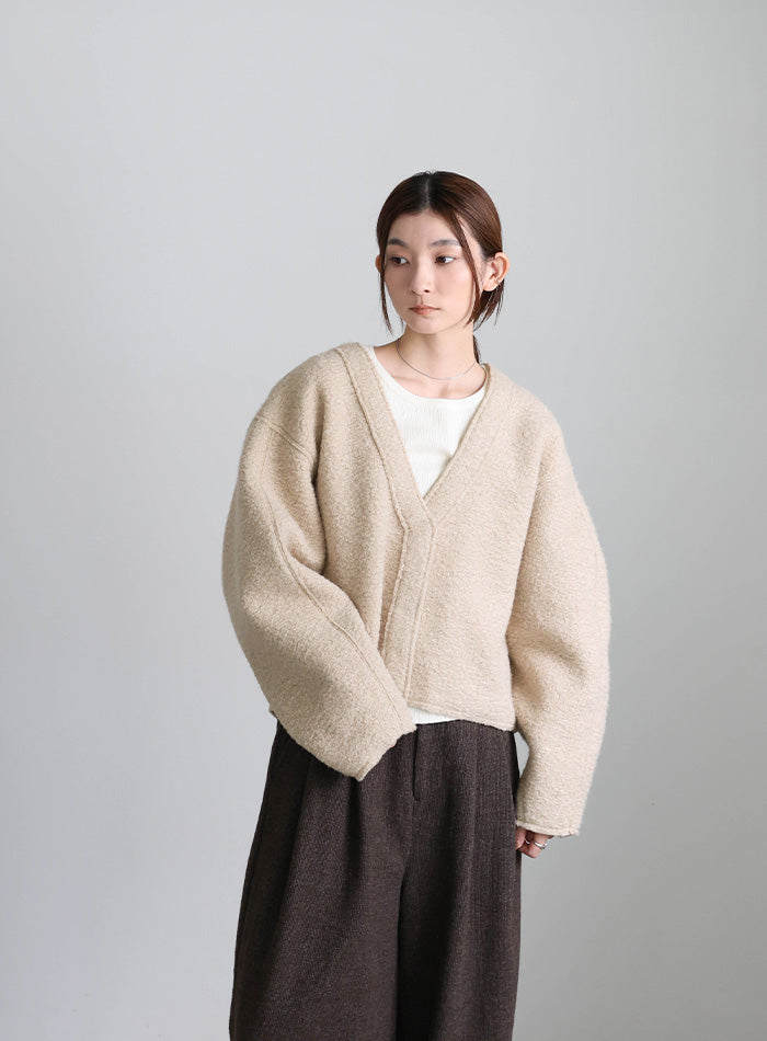 ブークレーVネックショートカーディガン