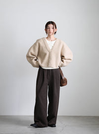 ブークレーVネックショートカーディガン