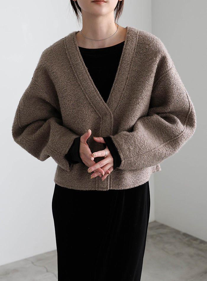 ブークレーVネックショートカーディガン