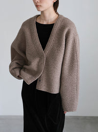 ブークレーVネックショートカーディガン