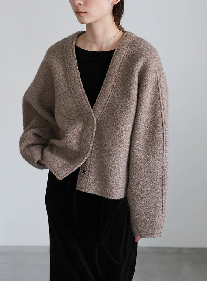 ブークレーVネックショートカーディガン