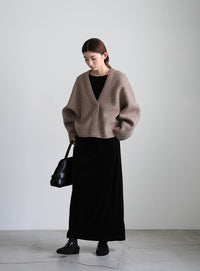 ブークレーVネックショートカーディガン