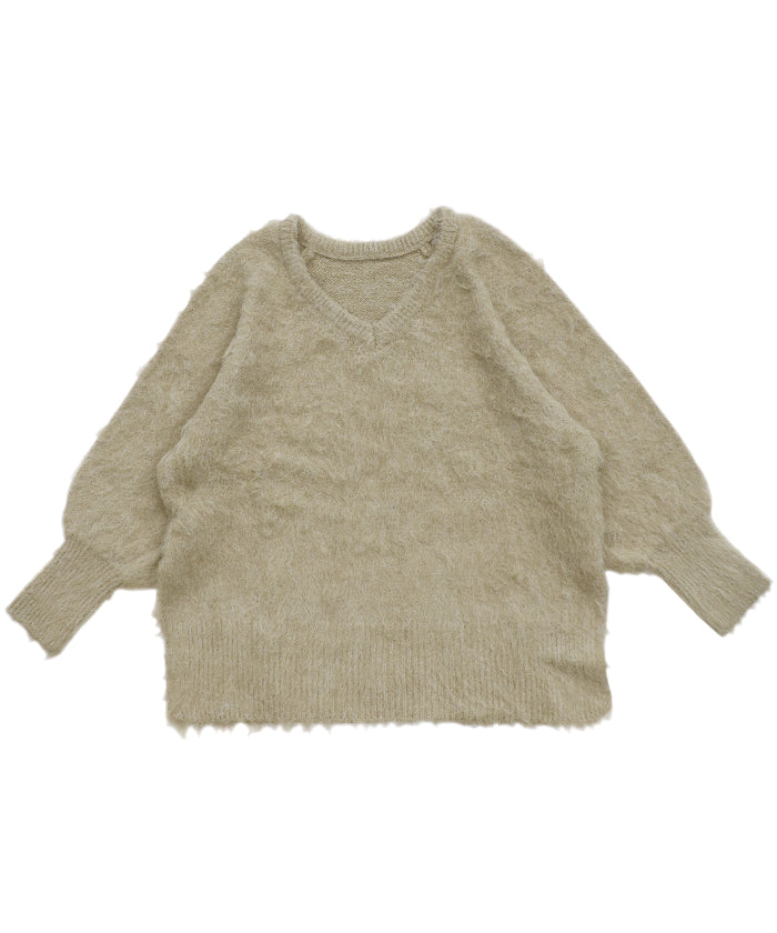 モヘアタッチ2WAYオーバーニット