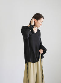 タックストレートパンツ