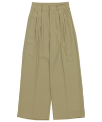 タックストレートパンツ