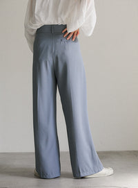 タックストレートパンツ