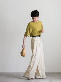 タックストレートパンツ