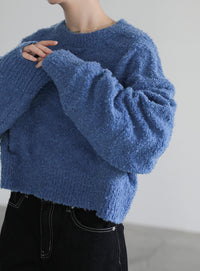 ウェーブデザインショートニット【SALE】