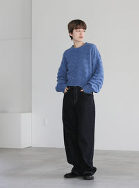 ウェーブデザインショートニット【SALE】