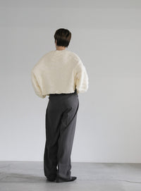 ウェーブデザインショートニット【SALE】