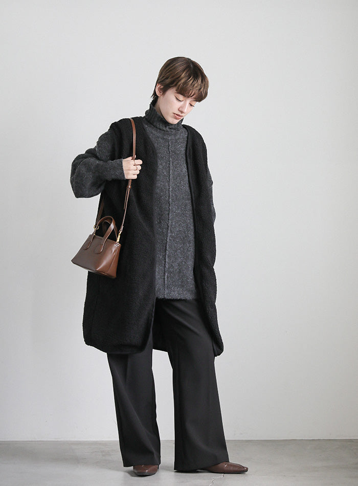 ロングボアベスト HUG.U（ハグユー） ベスト レディース アウター ジレ ボア ロング