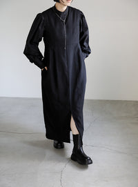 ピーチスキン2WAYコクーンワンピース