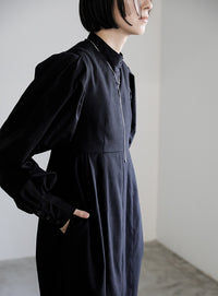 ピーチスキン2WAYコクーンワンピース