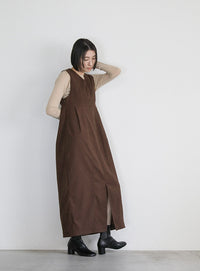 ピーチスキン2WAYコクーンワンピース