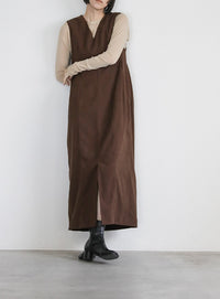 ピーチスキン2WAYコクーンワンピース