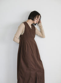 ピーチスキン2WAYコクーンワンピース