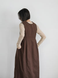 ピーチスキン2WAYコクーンワンピース