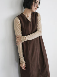 ピーチスキン2WAYコクーンワンピース