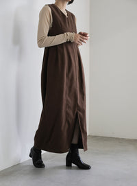 ピーチスキン2WAYコクーンワンピース