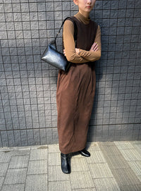 ピーチスキン2WAYコクーンワンピース