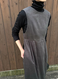 ピーチスキン2WAYコクーンワンピース