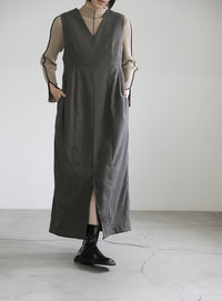 ピーチスキン2WAYコクーンワンピース