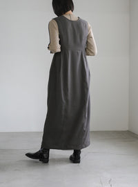 ピーチスキン2WAYコクーンワンピース