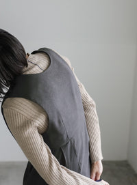 ピーチスキン2WAYコクーンワンピース