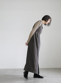 ピーチスキン2WAYコクーンワンピース