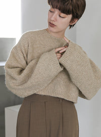 ウールライクショートニット