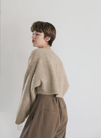 ウールライクショートニット