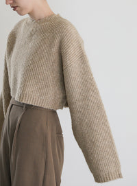 ウールライクショートニット