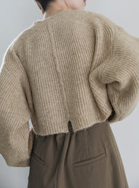 ウールライクショートニット