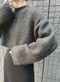 ウールライクショートニット