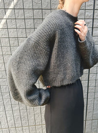 ウールライクショートニット