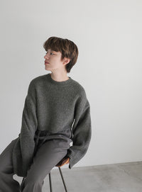 ウールライクショートニット