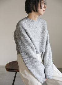 ウールライクショートニット