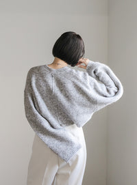 ウールライクショートニット