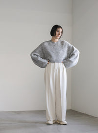 ウールライクショートニット