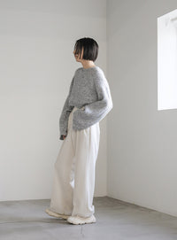 ウールライクショートニット