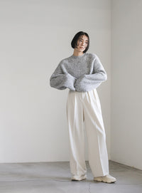 ウールライクショートニット