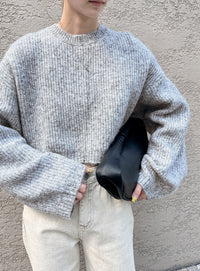 ウールライクショートニット