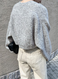 ウールライクショートニット