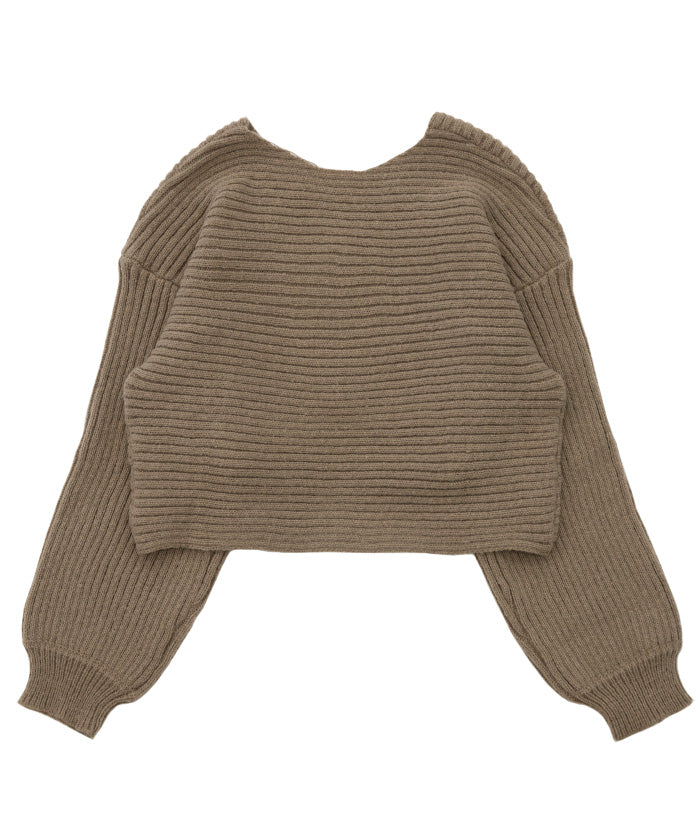 2WAYクロスデザインショートニット – SELECT MOCA