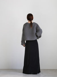 2WAYクロスデザインショートニット