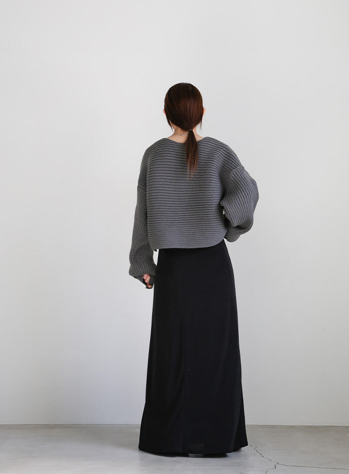 2WAYクロスデザインショートニット