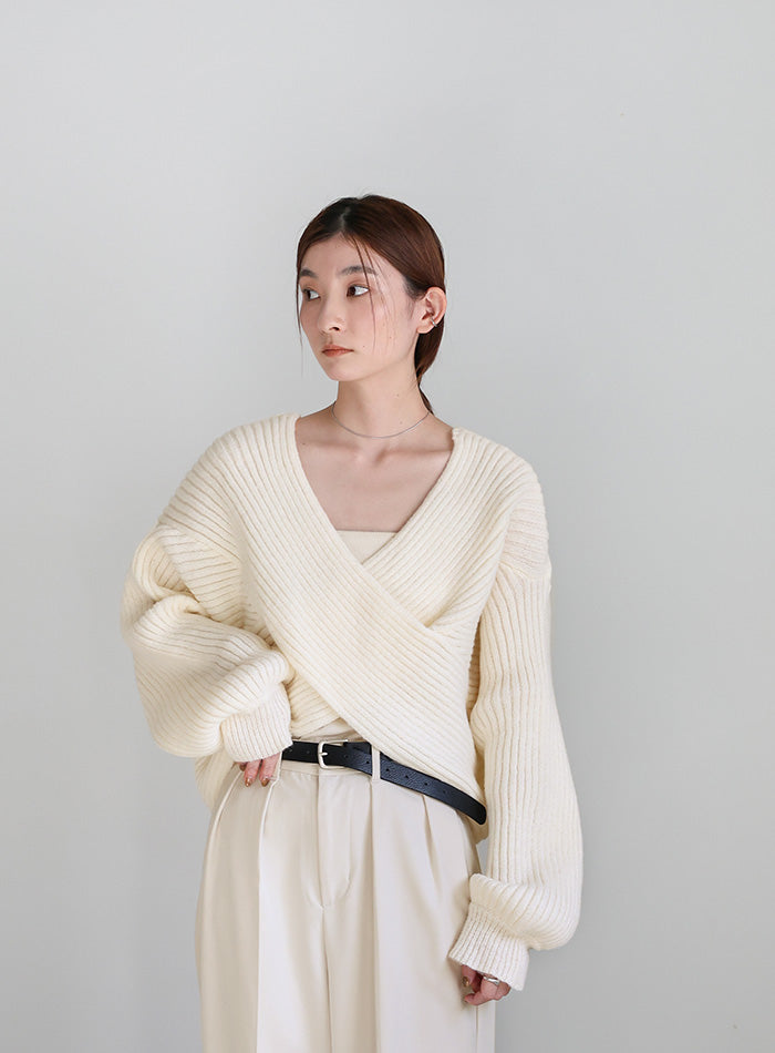 2WAYクロスデザインショートニット – SELECT MOCA