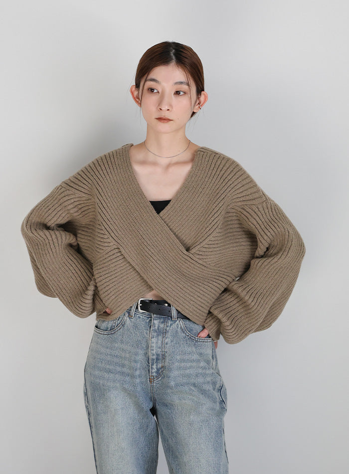 2WAYクロスデザインショートニット – SELECT MOCA