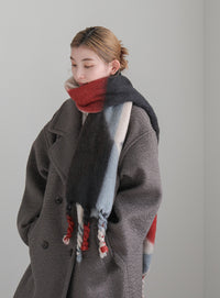 ツイストフリンジミックスカラーマフラー【official限定】